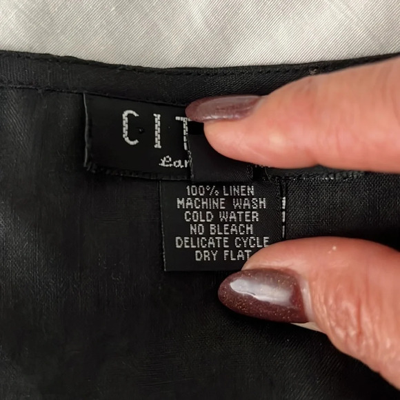 Citron Santa Monica 100% linen black tank size M - Picture 11 of 11
